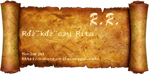 Rákóczy Rita névjegykártya